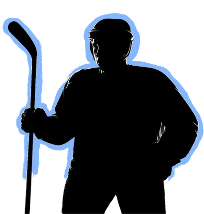 Силуэт хоккейного игрока